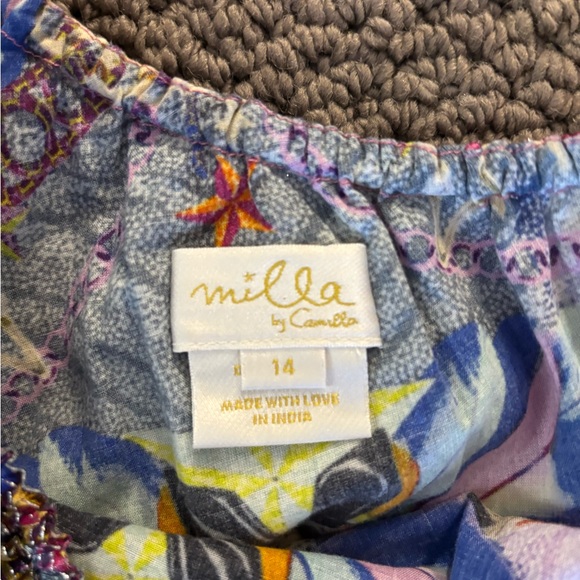 Milla by Camilla designer girls dress size 14. Wore once; like new. Colorful fun - Picture 2 of 9